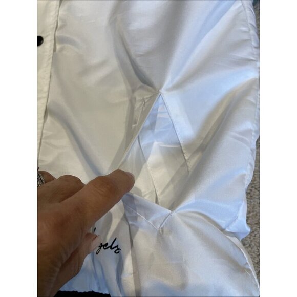 Vintage Y2K  rue21 Satin Varsity Jacket Size Medium White Los Angelos California - Picture 10 of 16
